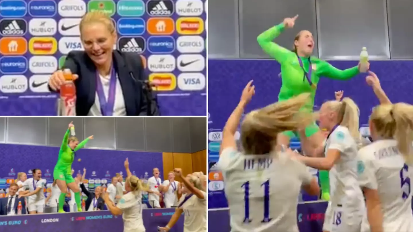 England Players Gatecrash Sarina Wiegman’s Press Conference By Singing 'It’s Coming Home'