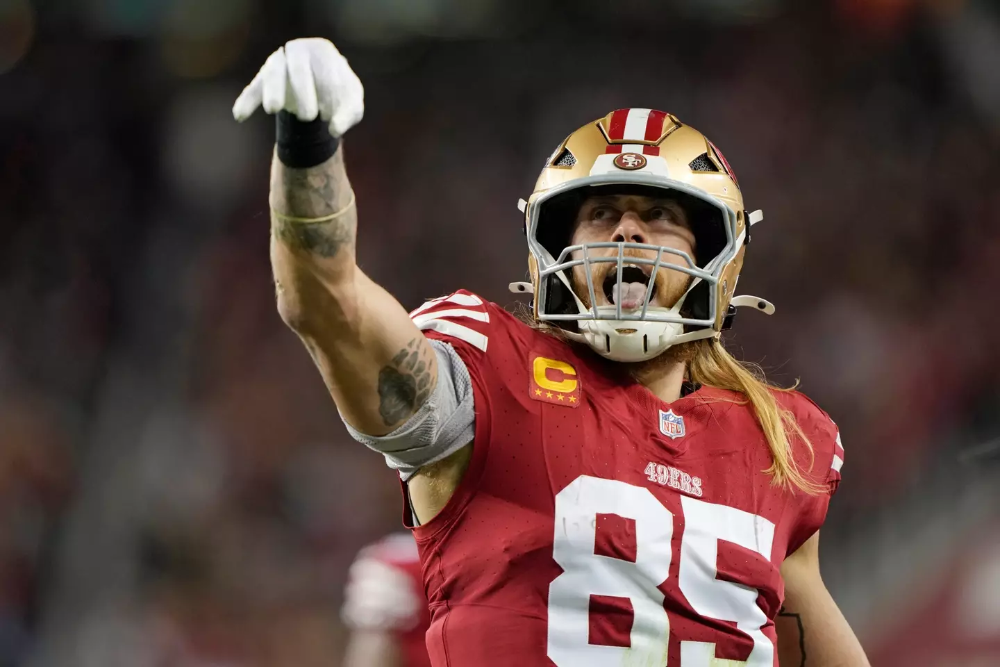 George Kittle in action for the San Francisco 49ers. (Image: Getty)