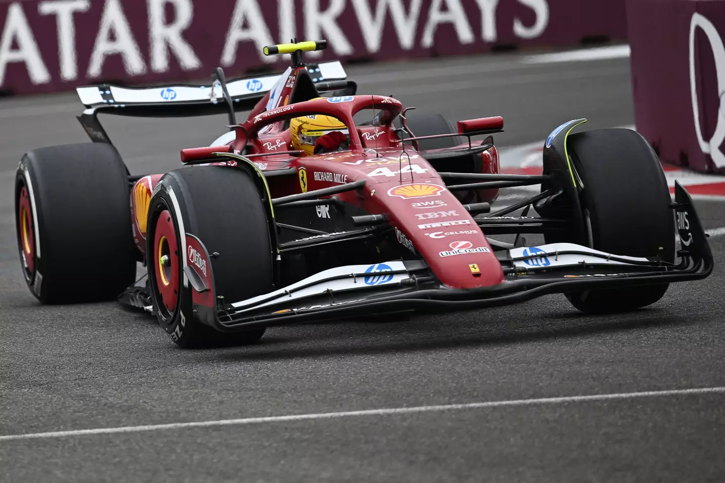 Lewis Hamilton finished 8th at the Azerbaijan Grand Prix. Image: Getty
