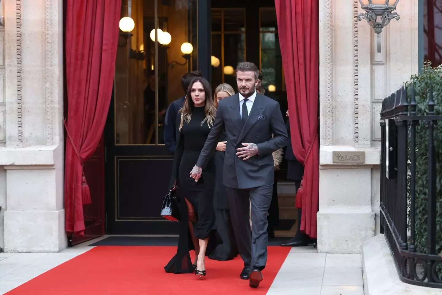 David and Victoria Beckham seen during the Haute Couture Spring Summer 2026 as part of Paris Fashion Week. Image: Getty
