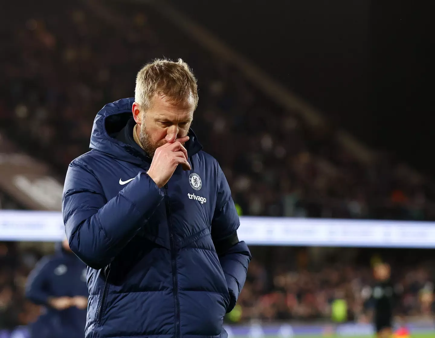 Potter was understandably not happy after his side lost to Fulham. Image: Alamy