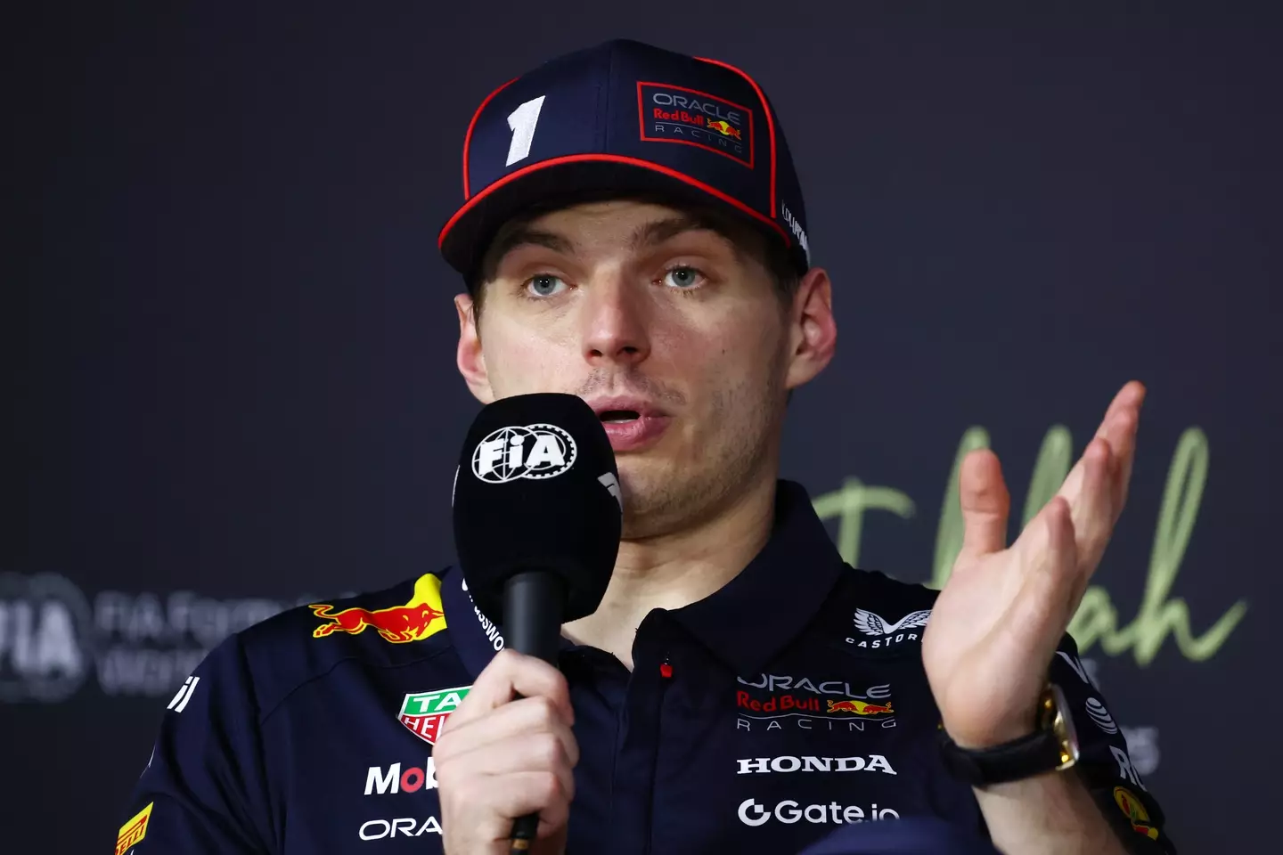 Max Verstappen was punished for swearing during the 2024 season. Image: Getty