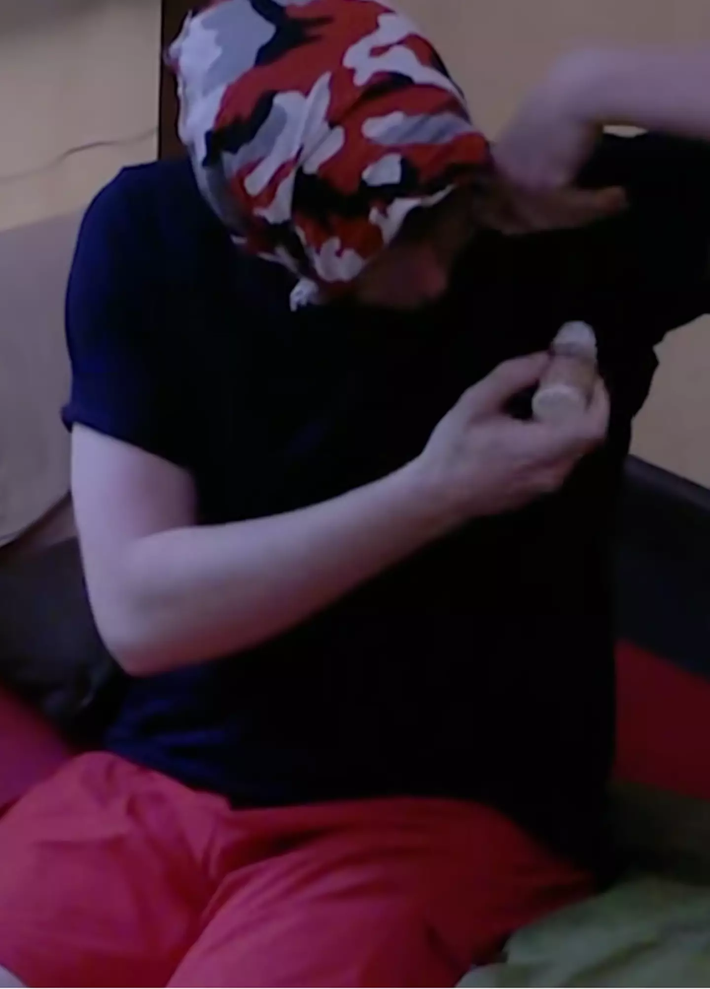 Angry Ginge put the deodorant on his t-shirt. Image: Getty