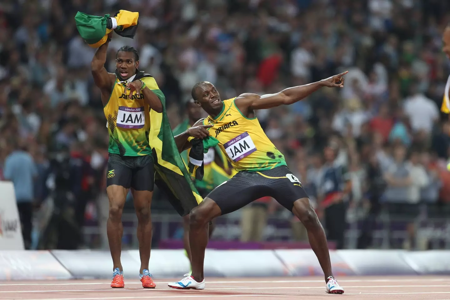 Yohan Blake and Usain Bolt. Image: Getty