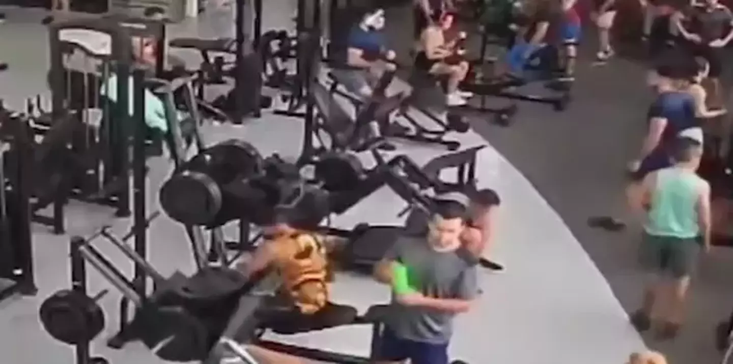 The incident took place at the 220 Fit gym in Brazil.
