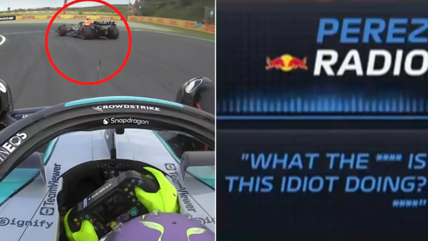F1 fans stunned over Lewis Hamilton penalty after Sergio Perez comments as onboard footage emerges