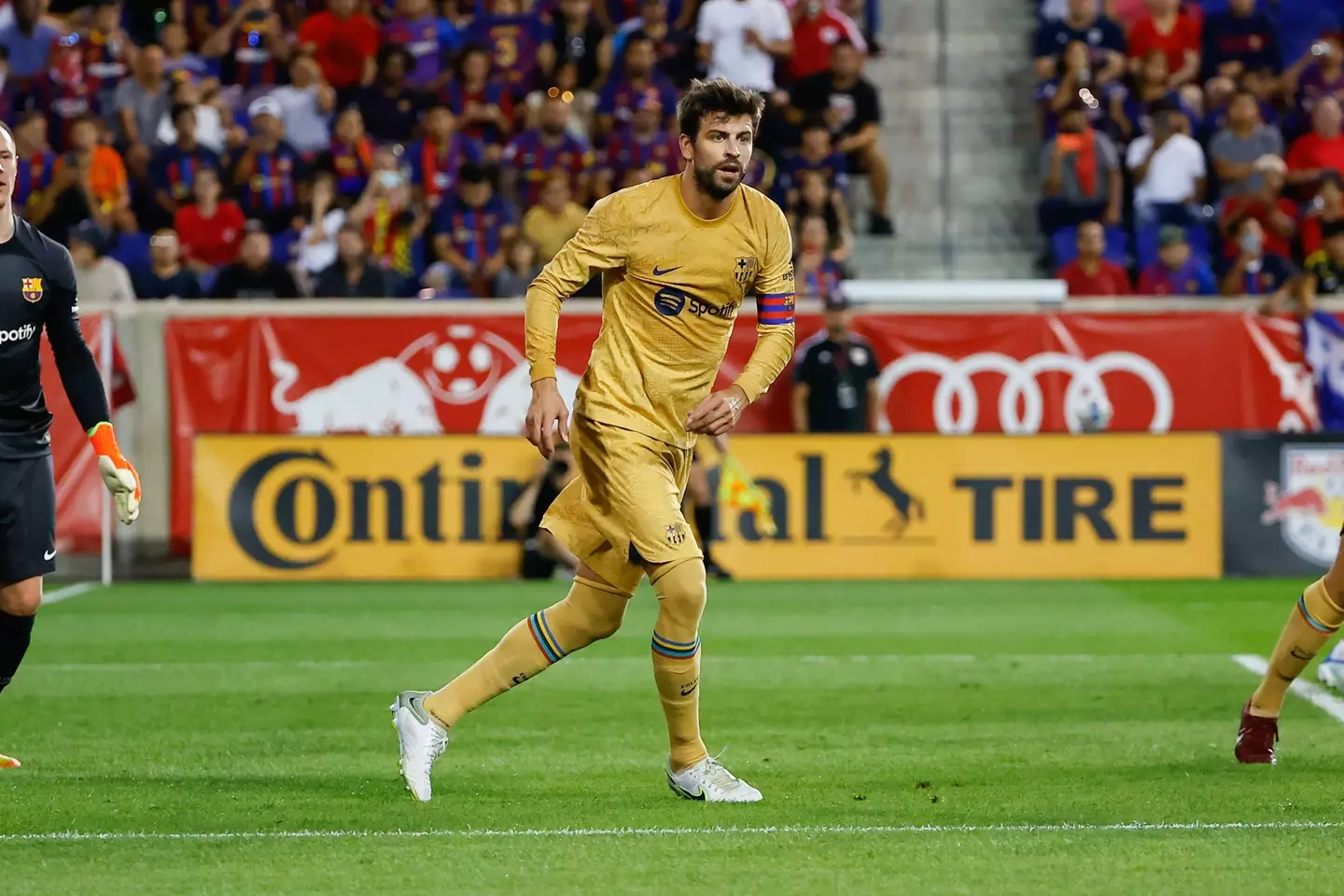 Pique playing in pre season. Image: Alamy