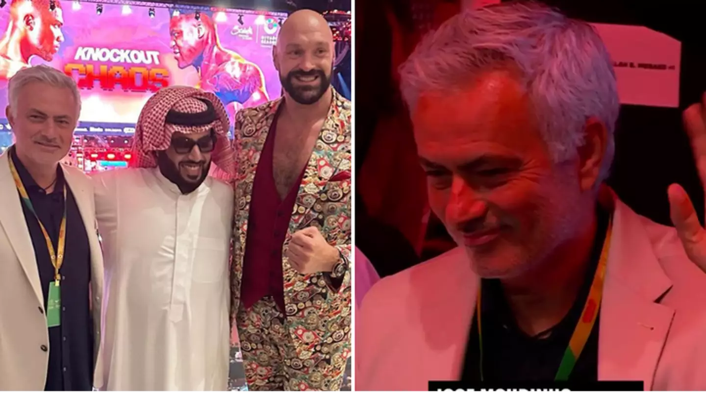 Boxing fans make same complaint after Jose Mourinho spotted ringside for Anthony Joshua vs Francis Ngannou