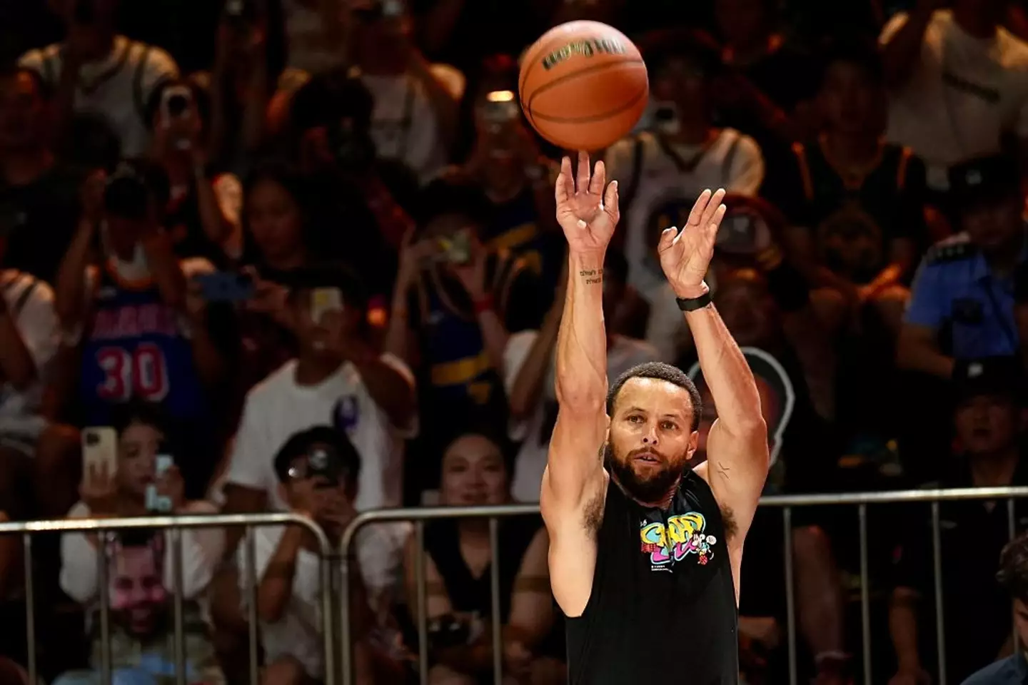 Steph Curry is currently on tour in Chongqing, China. (Image: VCG via Getty Images)