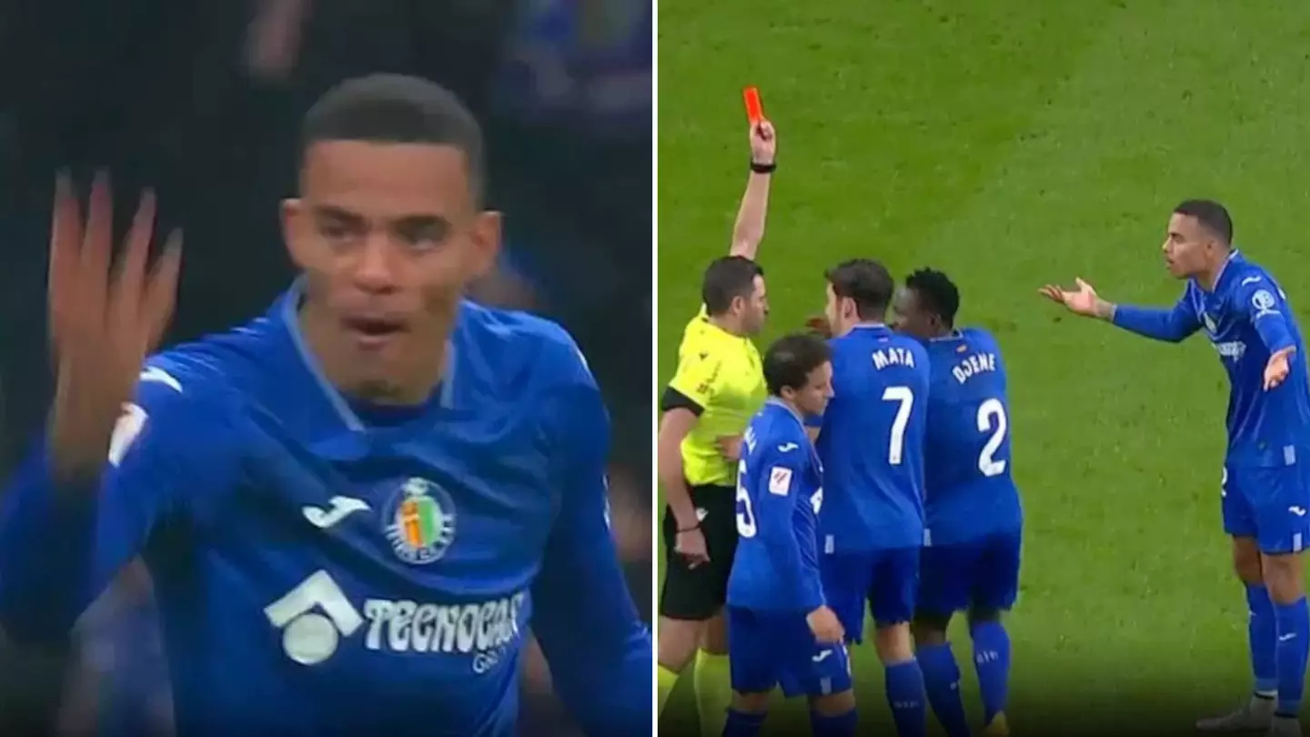 Getafe manager reveals what Mason Greenwood said to receive straight red card