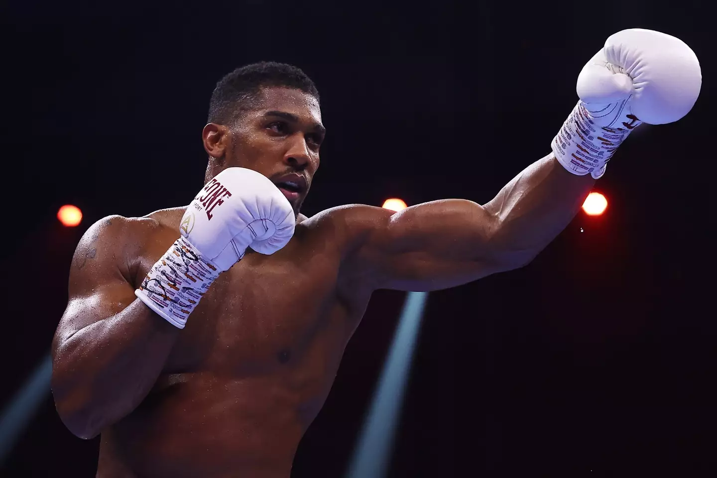 Anthony Joshua during his fight against Otto Wallin. Image: Getty