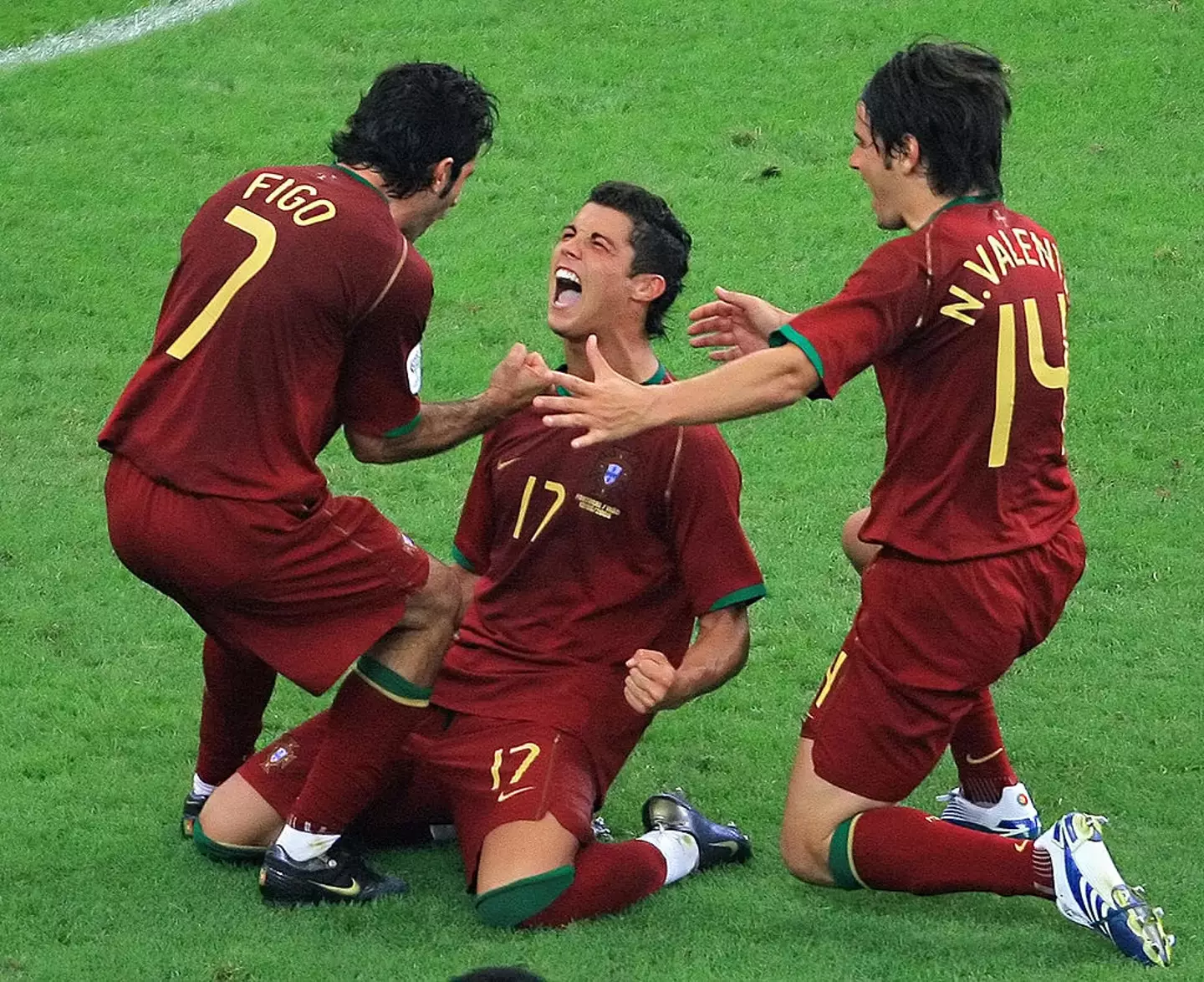 Luis Figo and Cristiano Ronaldo have 23 appearances together. (Image: Getty)