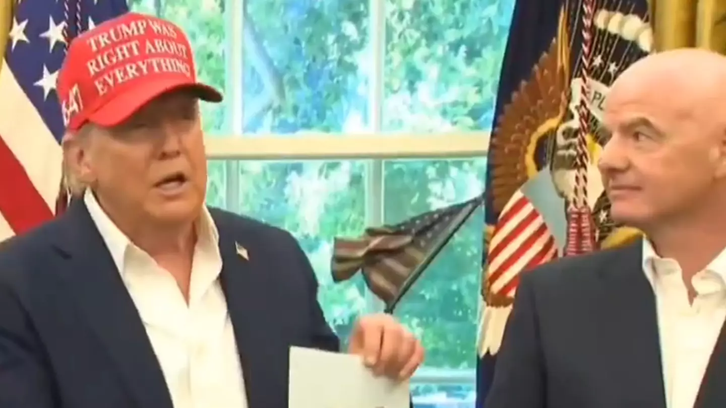 Donald Trump causes outrage during World Cup announcement with Gianni Infantino in Oval Office