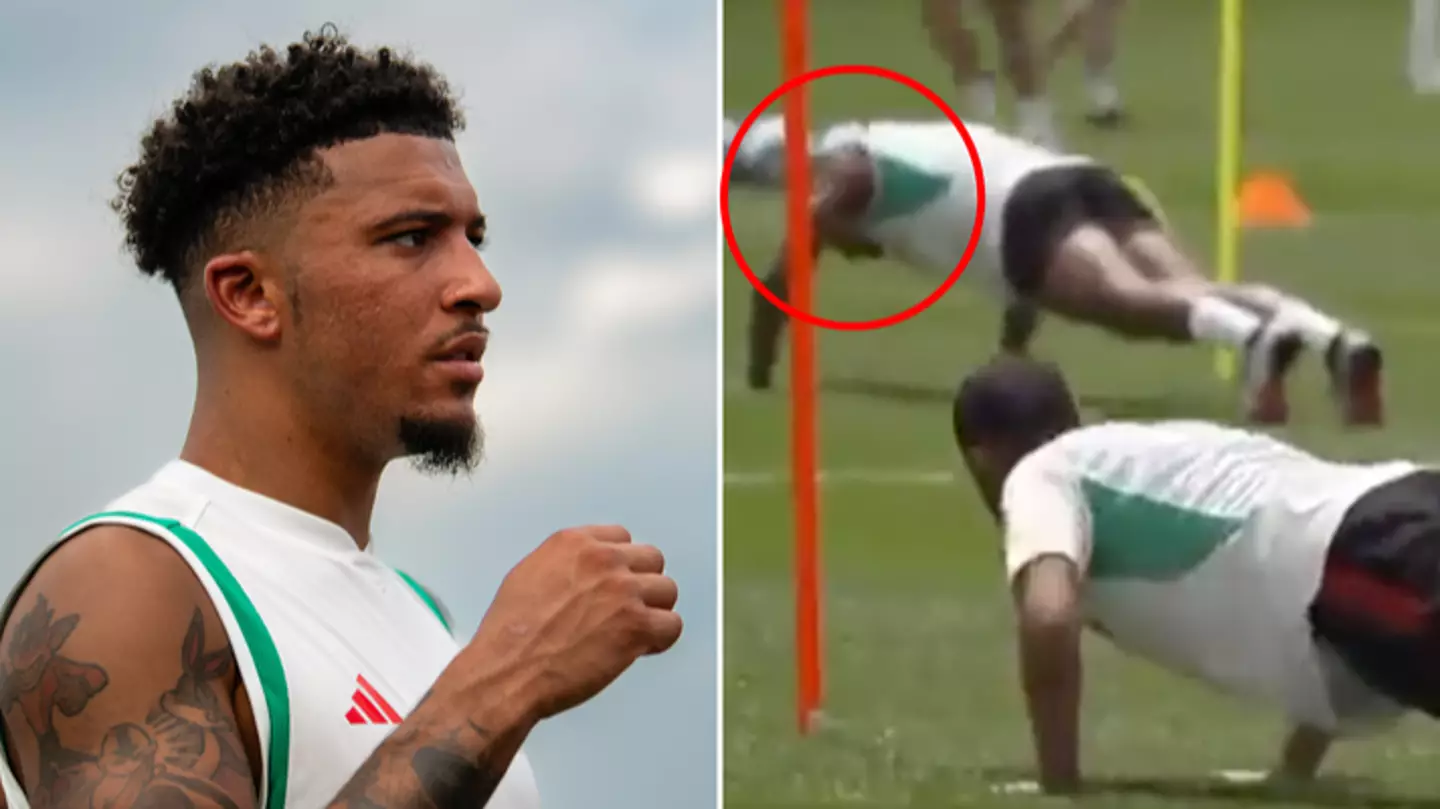 Damning training-ground footage of Jadon Sancho resurfaces amid row with Erik ten Hag