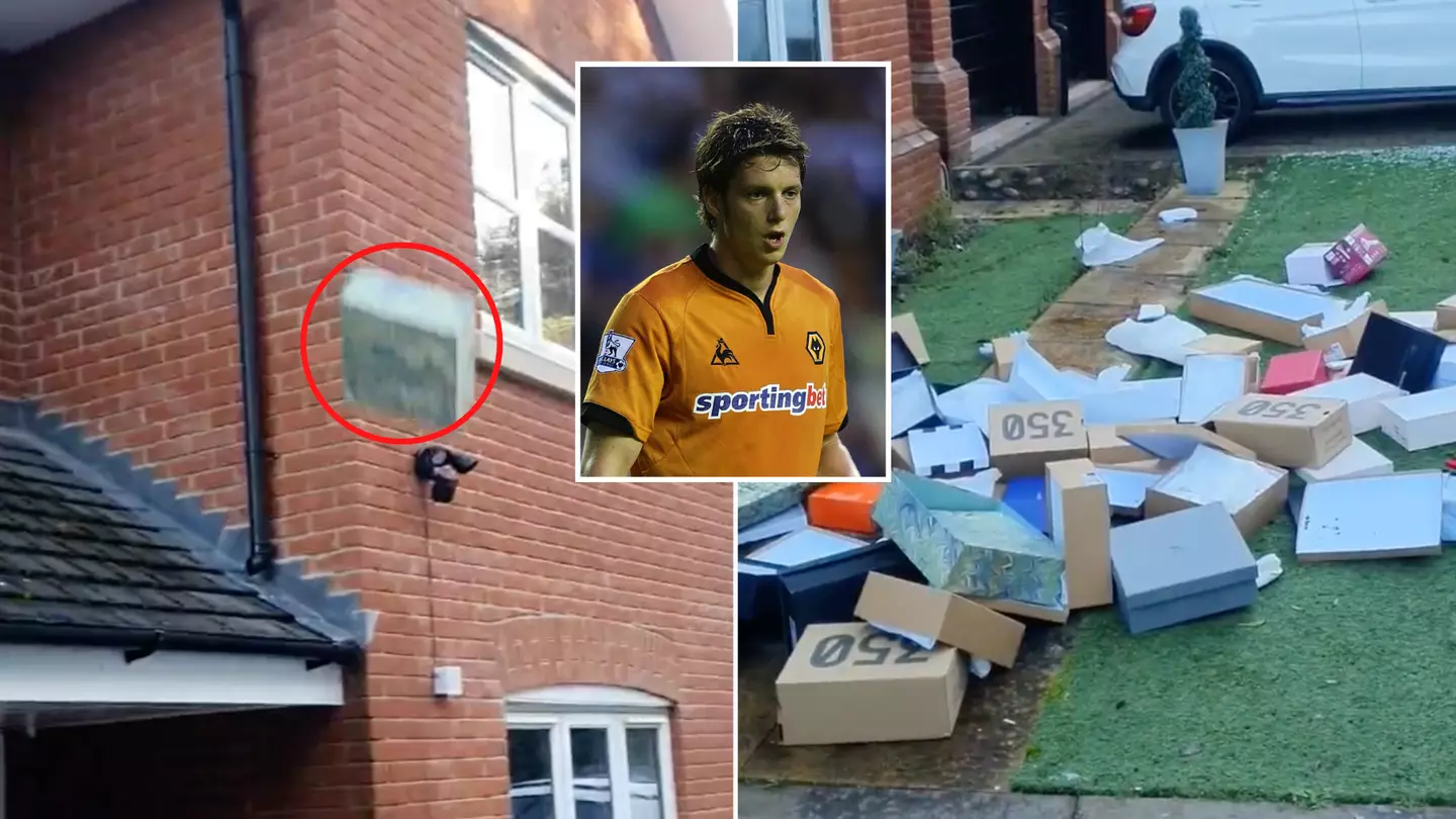 Former Premier League player seen throwing 'cheating ex's' belongings out of the window