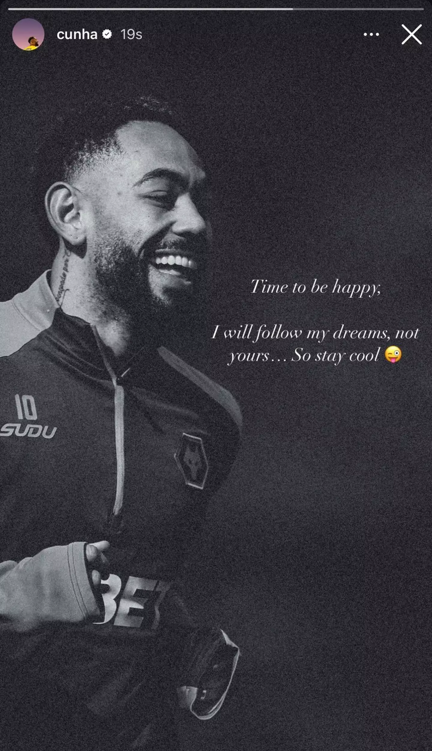 Matheus Cunha swiftly deleted his social media post. Image: Getty