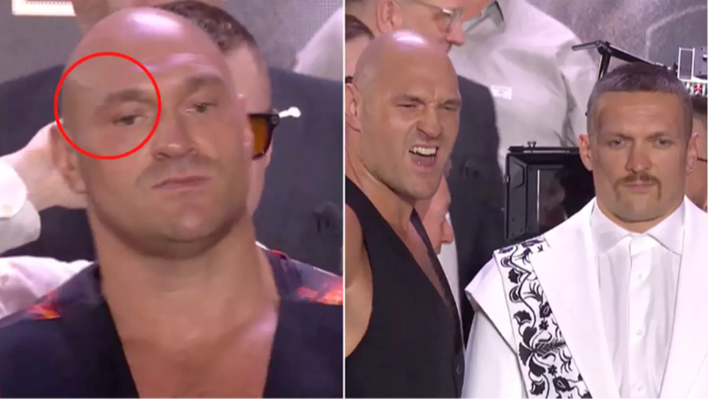 Fans spot worrying Tyson Fury detail during press conference that could massively impact Oleksandr Usyk fight