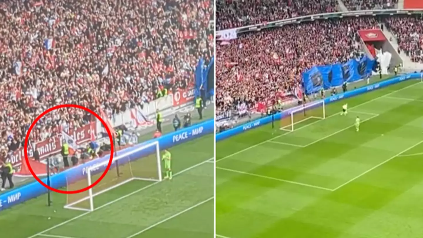 Lille ultras 'charge at' Emiliano Martinez as Aston Villa goalkeeper given incredibly hostile reception