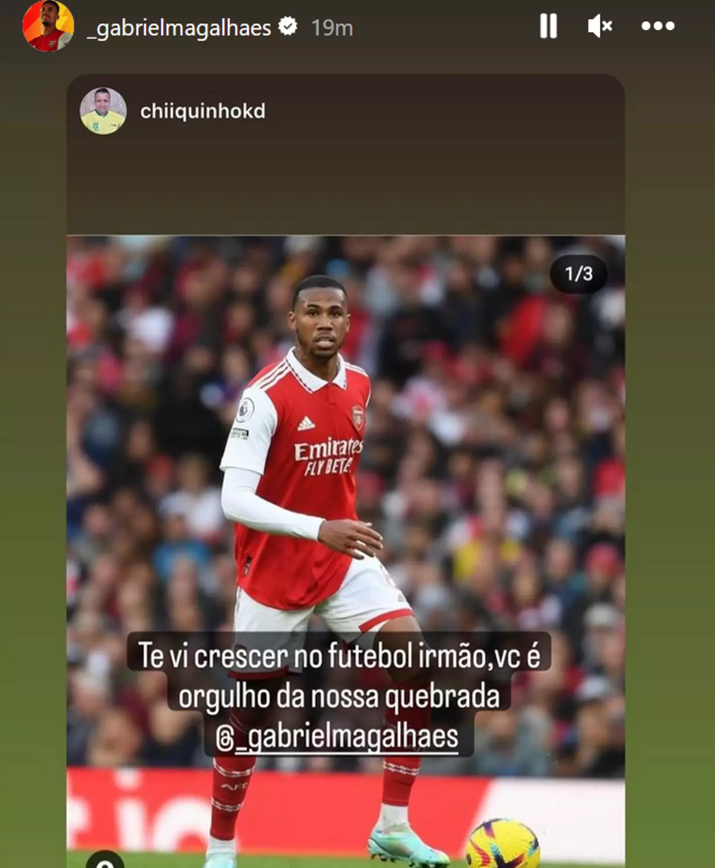 Gabriel shares cryptic message on social media. Image: Instagram 