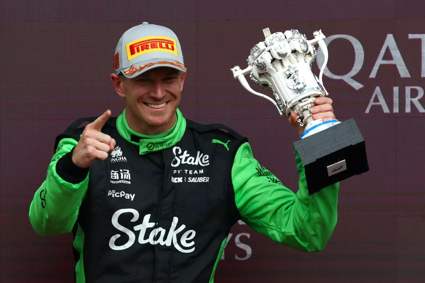 Nico Hulkenberg finally got a place on the podium. Image: Getty