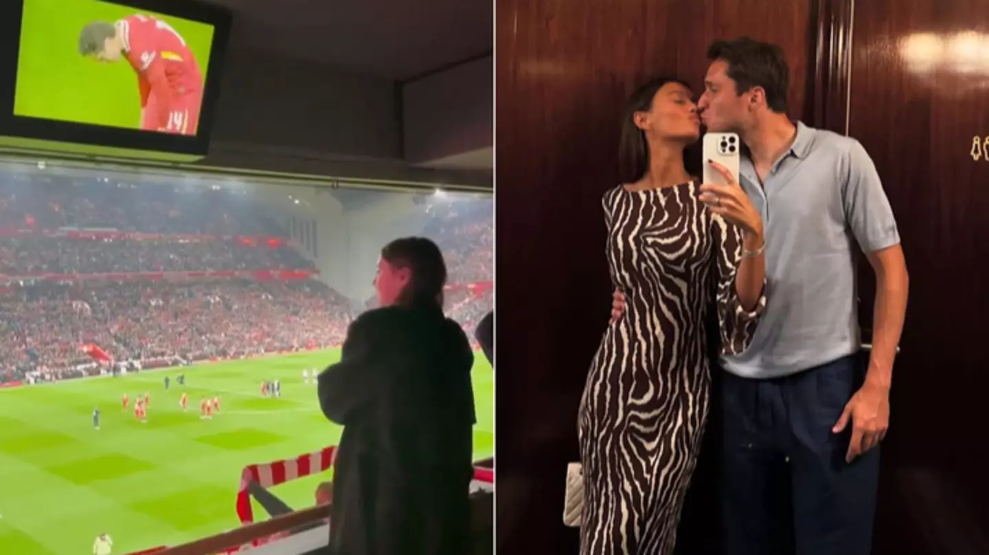 Footage of Federico Chiesa's wife at Anfield emerges amid claims he's 'unhappy' at Liverpool and wants to leave