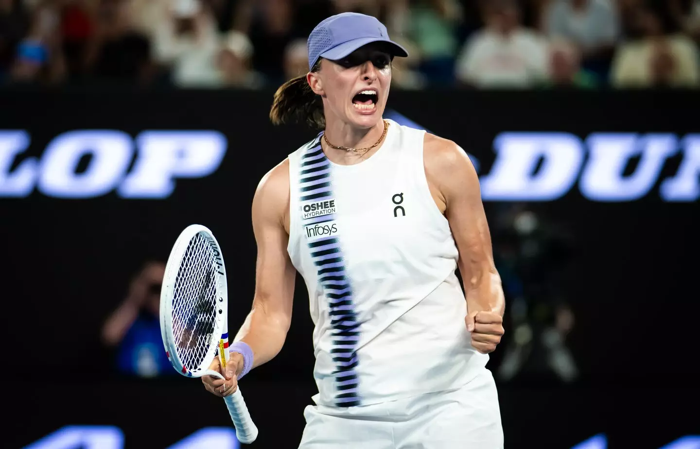 Iga Swiatek is through to the second round of the Australian Open. Image: Getty