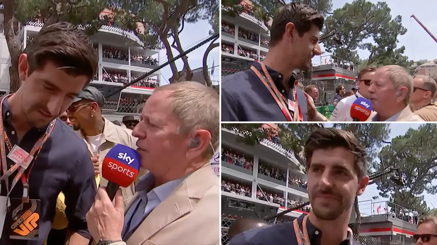 Martin Brundle calls Thibaut Courtois Spanish during Monaco grid walk