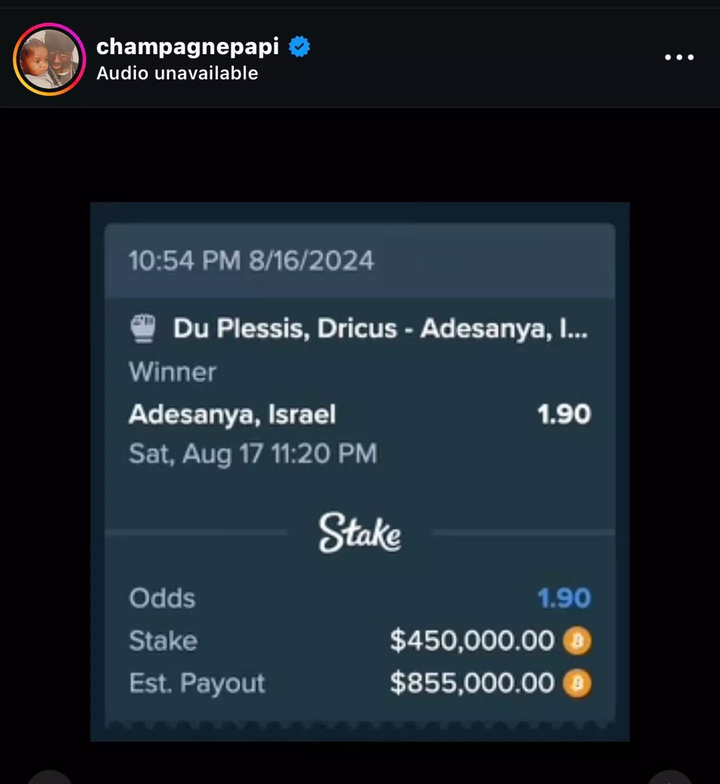 Image: Instagram/@champagnepapi