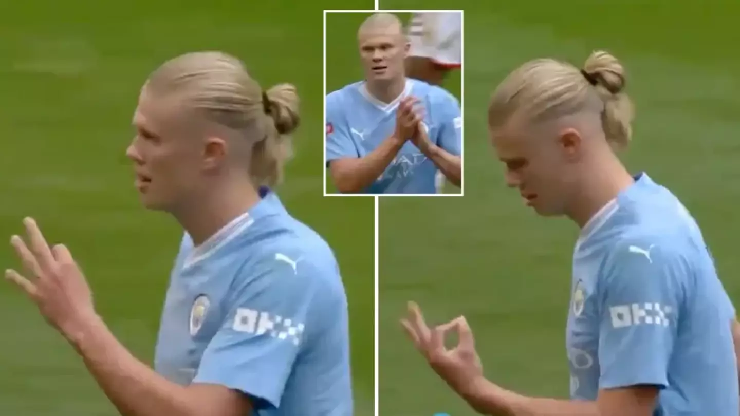Erling Haaland had a priceless reaction to being booed by Arsenal fans during substitution