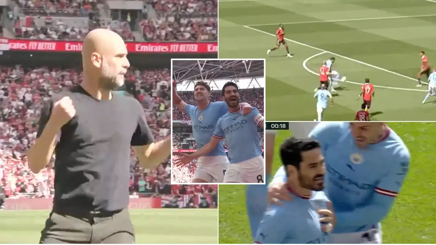 Man City beat Man United to win first Manchester derby FA Cup final, the treble is on
