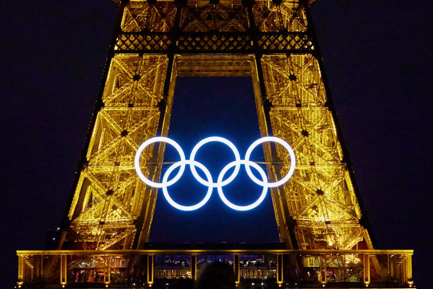 The Eiffel Tower during the 2024 Paris Olympic Games- Getty