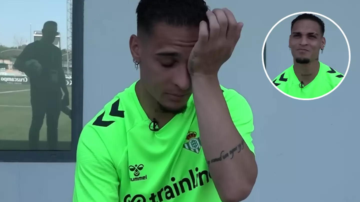 Antony breaks down in tears at Real Betis media day as he makes shocking revelations about time at Man Utd