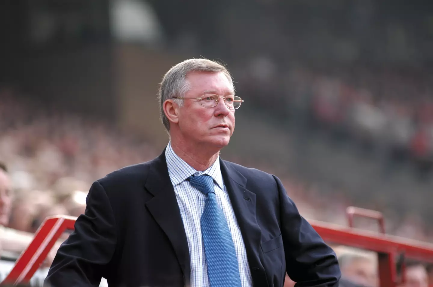 Sir Alex Ferguson, presumably reacting to the news he isn't the G.O.A.T. Image: Alamy