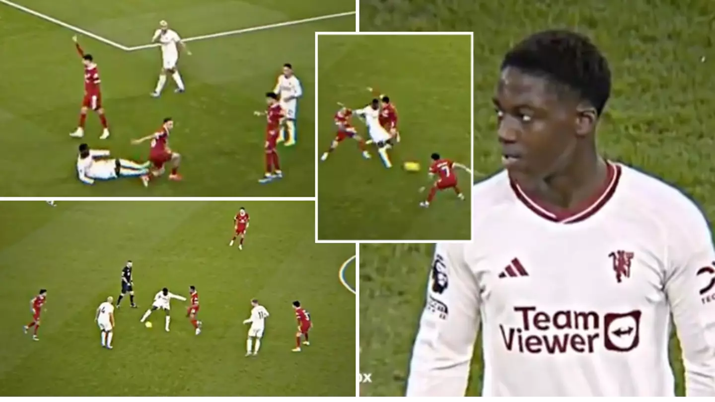 A compilation of Kobbie Mainoo's performance against Liverpool is seriously impressive, he's so composed