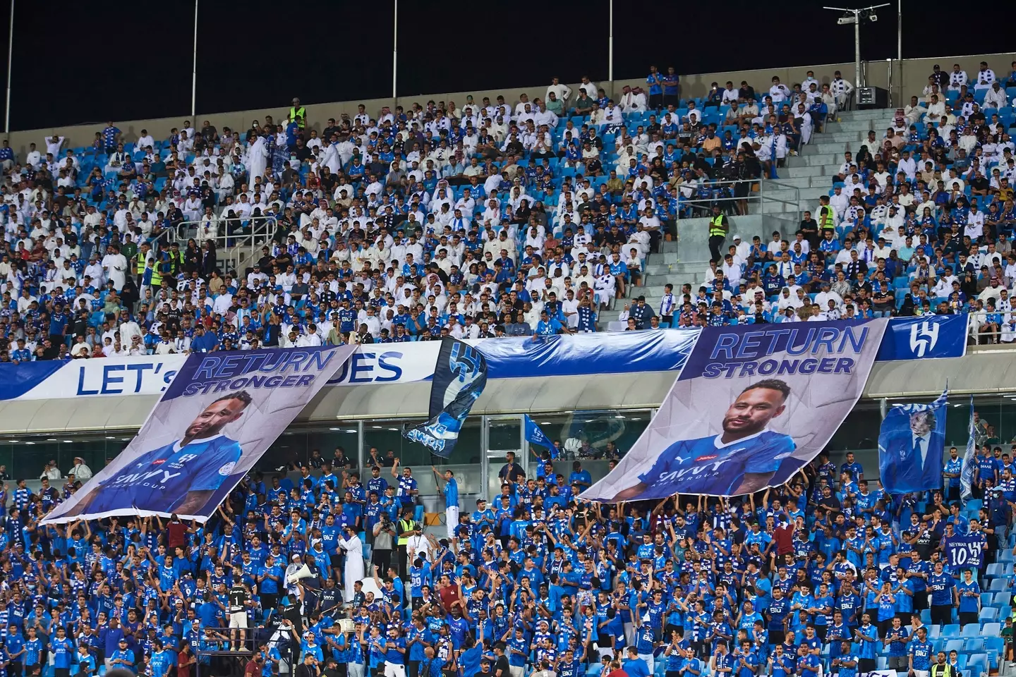Al Hilal fans are fully behind Neymar and can't wait for their star player to return. (Image