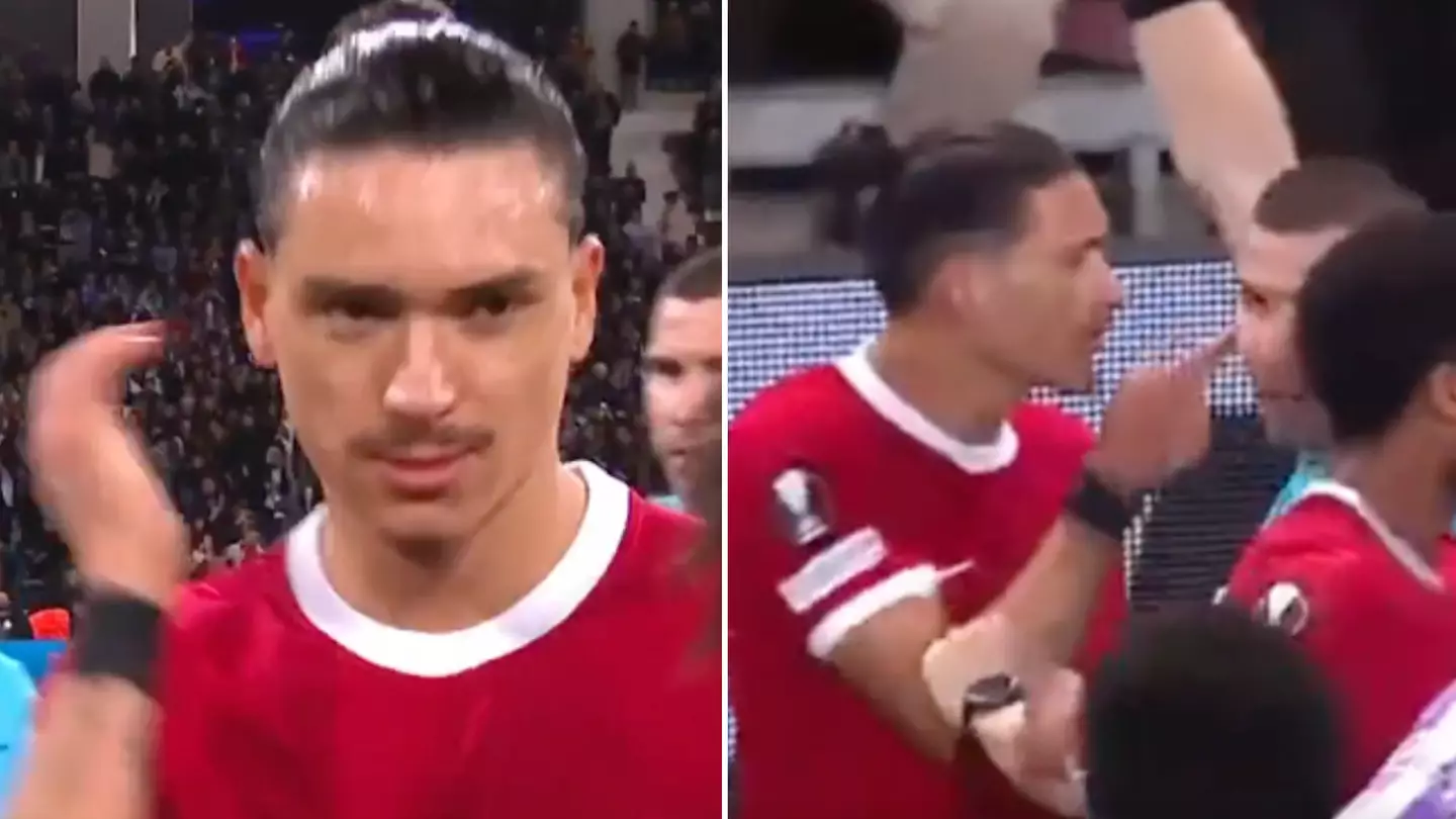 Everyone spotted Darwin Nunez's gesture after Liverpool's 97th minute VAR controversy