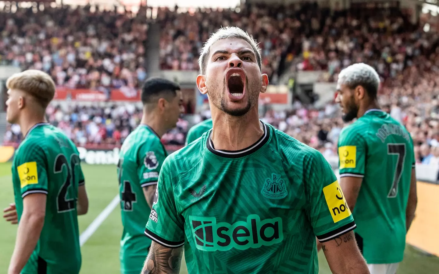 Bruno Guimaraes is said to be happy at Newcastle (Getty)