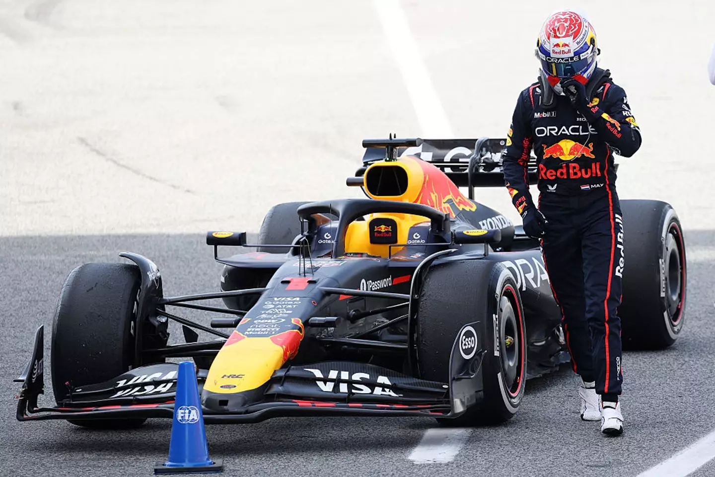 Max Verstappen was spotted furiously leaving the paddock after the Spanish Grand Prix. (Image: Getty)