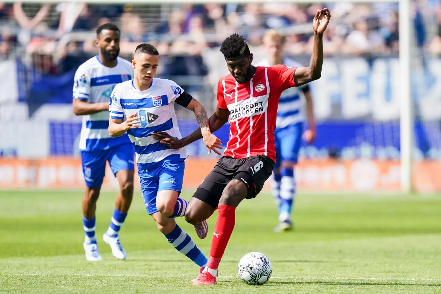Ibrahim Sangaré in action for PSV against PEC Zwolle |