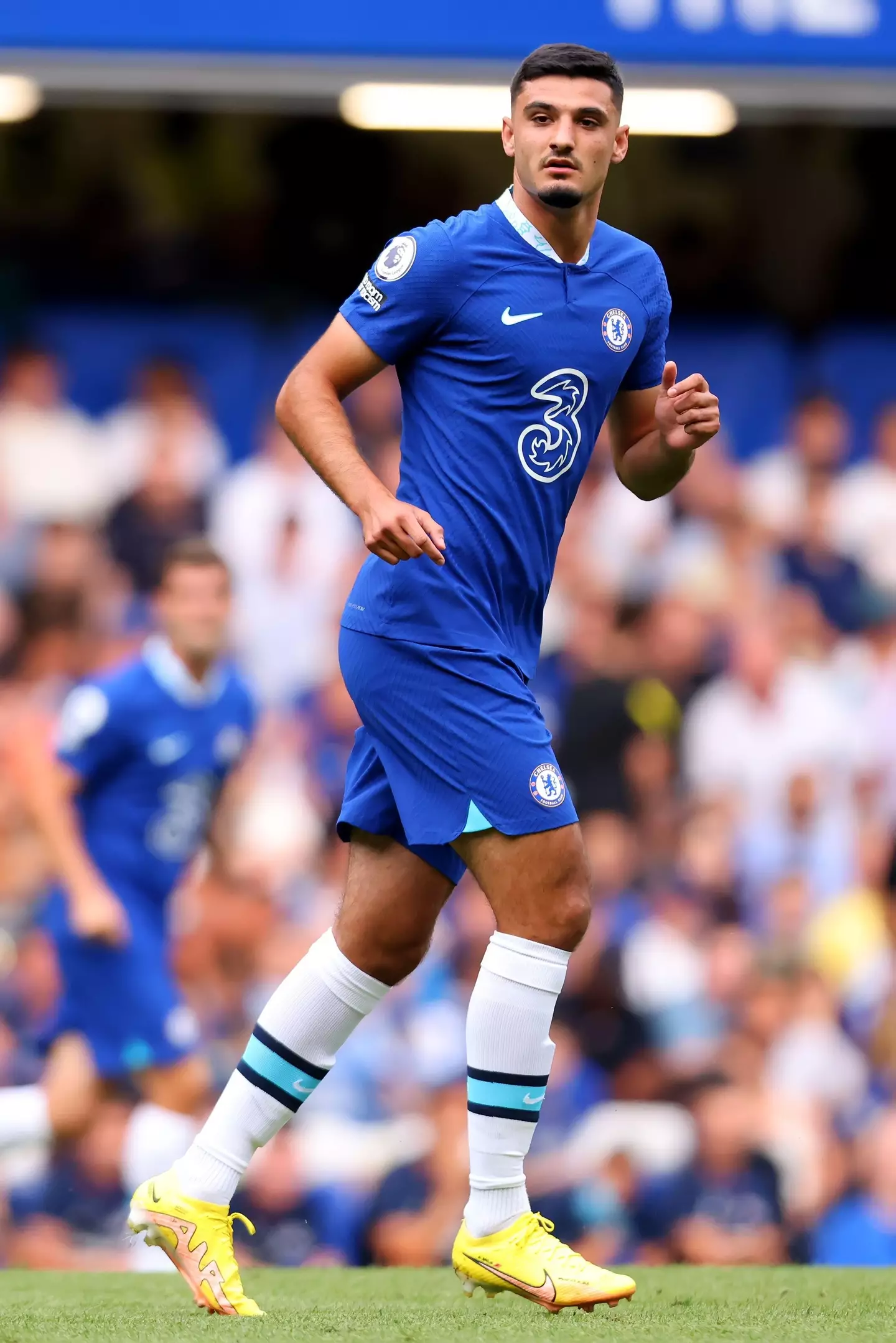 Armando Broja for Chelsea against Tottenham. (Alamy)