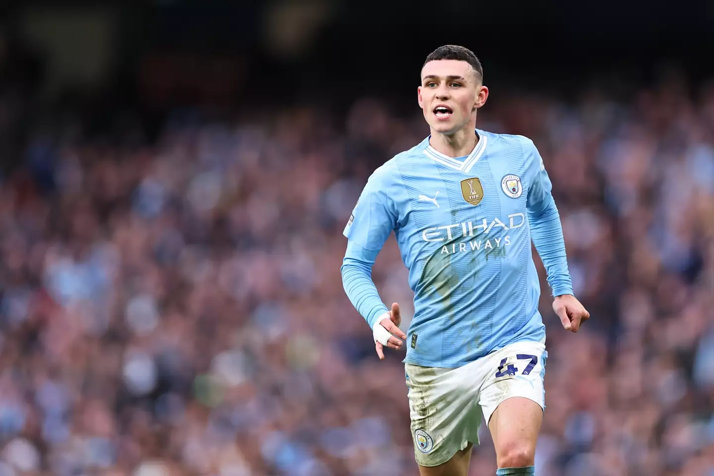 Foden scored a brace in the Manchester derby against Manchester United (Getty)