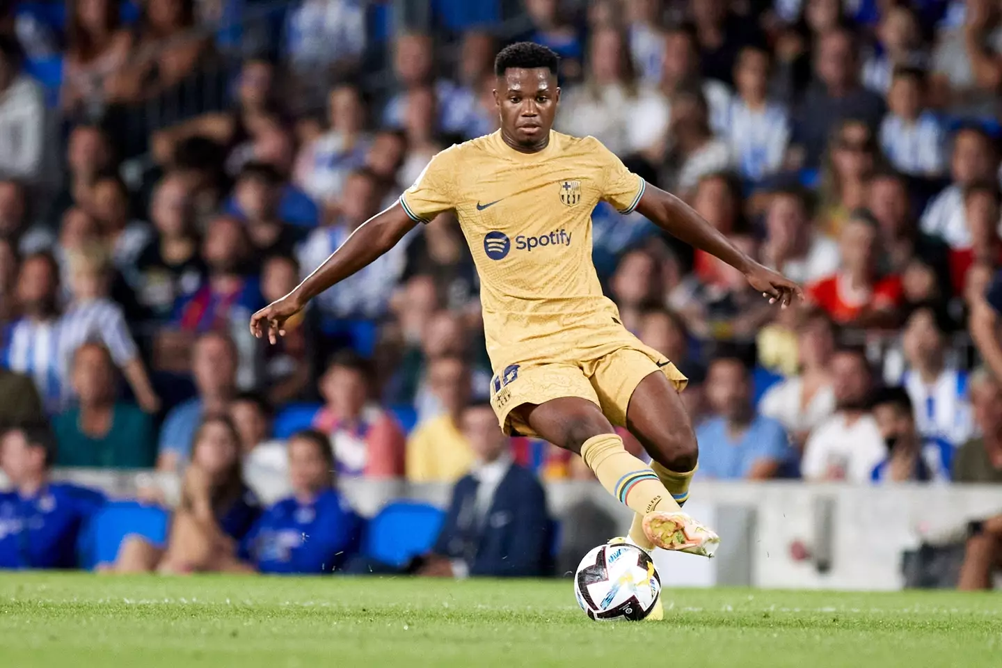 Ansu Fati in action against Sociedad. (Image