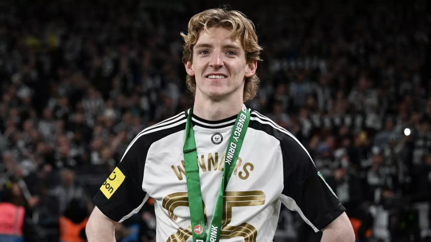Newcastle star Anthony Gordon has been linked with a move to Liverpool (Image: Getty)
