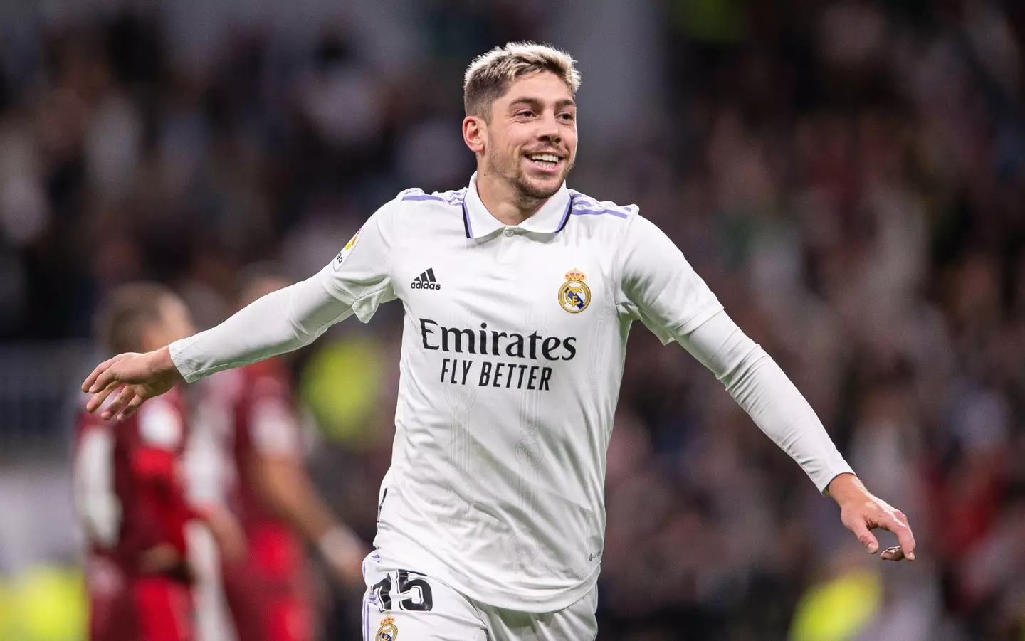 Valverde celebrates his latest goal. Image: Alamy