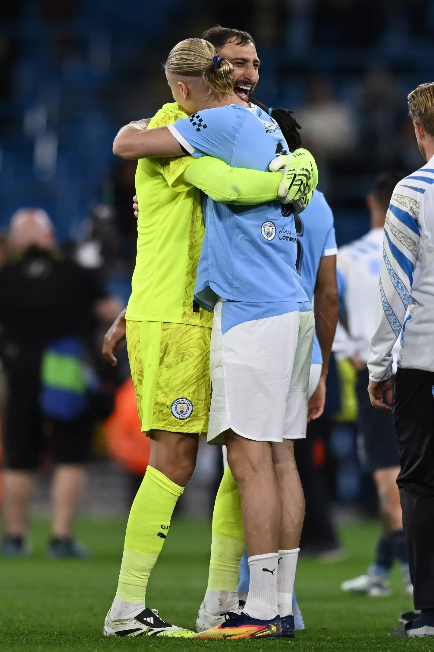 Haaland and Donnarumma have become great friends at Manchester City. Image: Getty