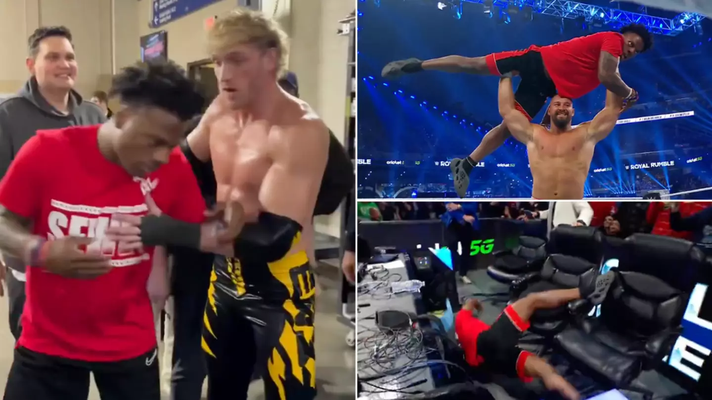 Speed shows off gruesome injury he suffered during WWE Royal Rumble in front of Logan Paul