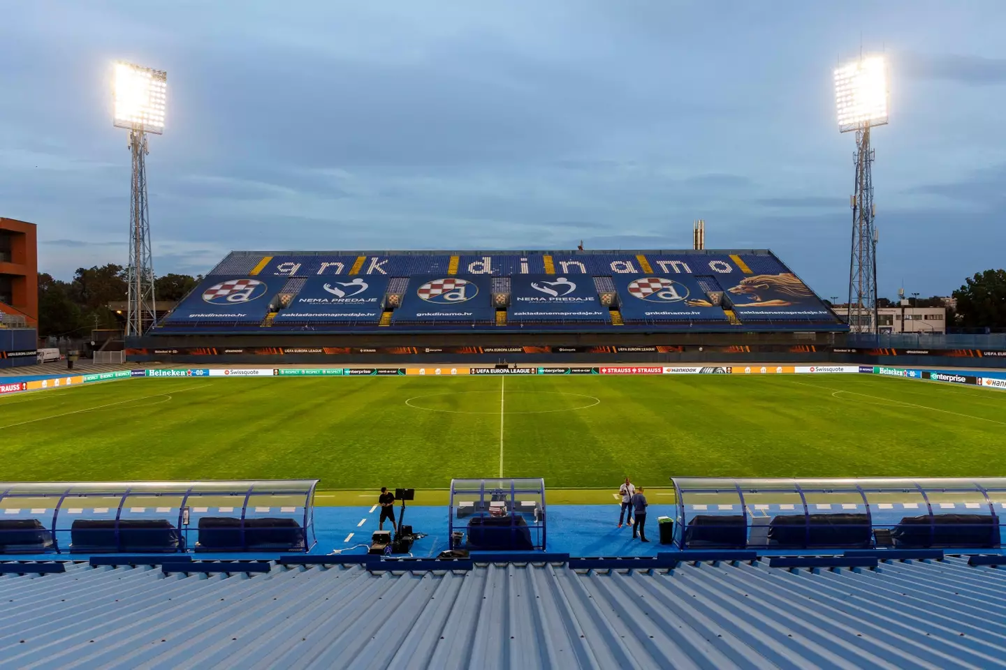 A general view (GV) of Stadion Maksimir before the UEFA Europa League Group H match between Dinamo Zagreb and West Ham United. (Alamy)