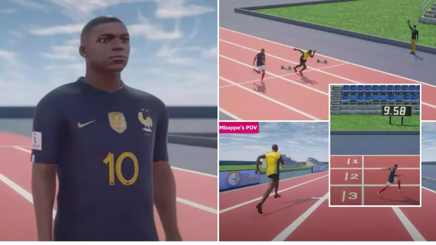 3D simulation shows what a 100m race would look like between Kylian Mbappe and Usain Bolt
