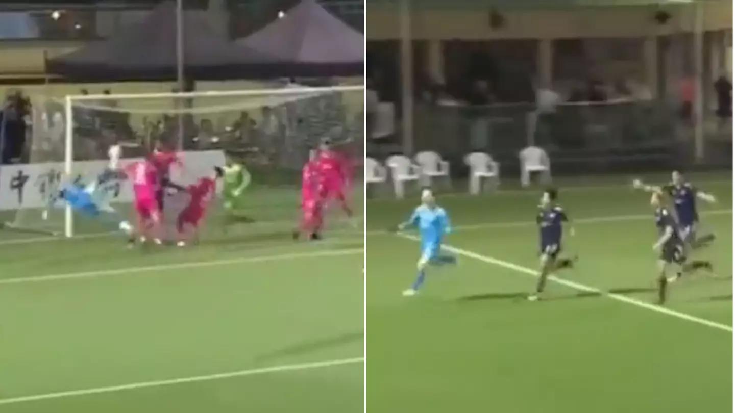 Incredible moment goalkeeper scores 96th minute bicycle kick equaliser