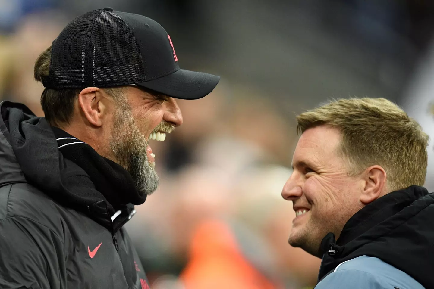 Liverpool's Jurgen Klopp and Newcastle's Eddie Howe (